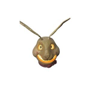 Bunny creepy‎ vintage paper mache Halloween light up head